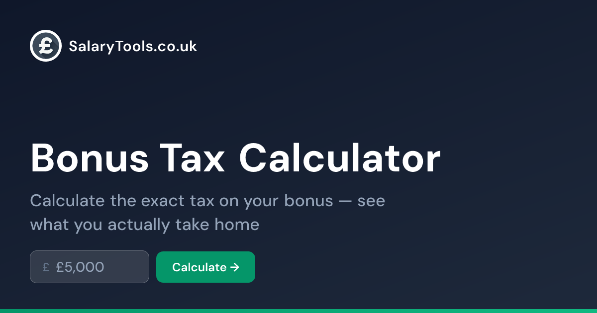 Bonus Tax Calculator UK 2026/27 | SalaryTools